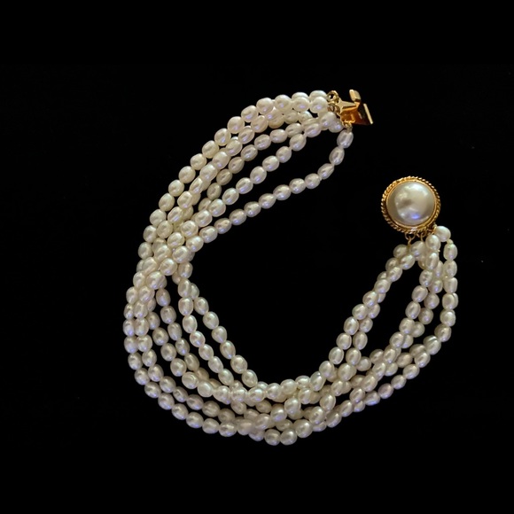 BRIDAL COSTUME PEARL BRACELET - Picture 6 of 6